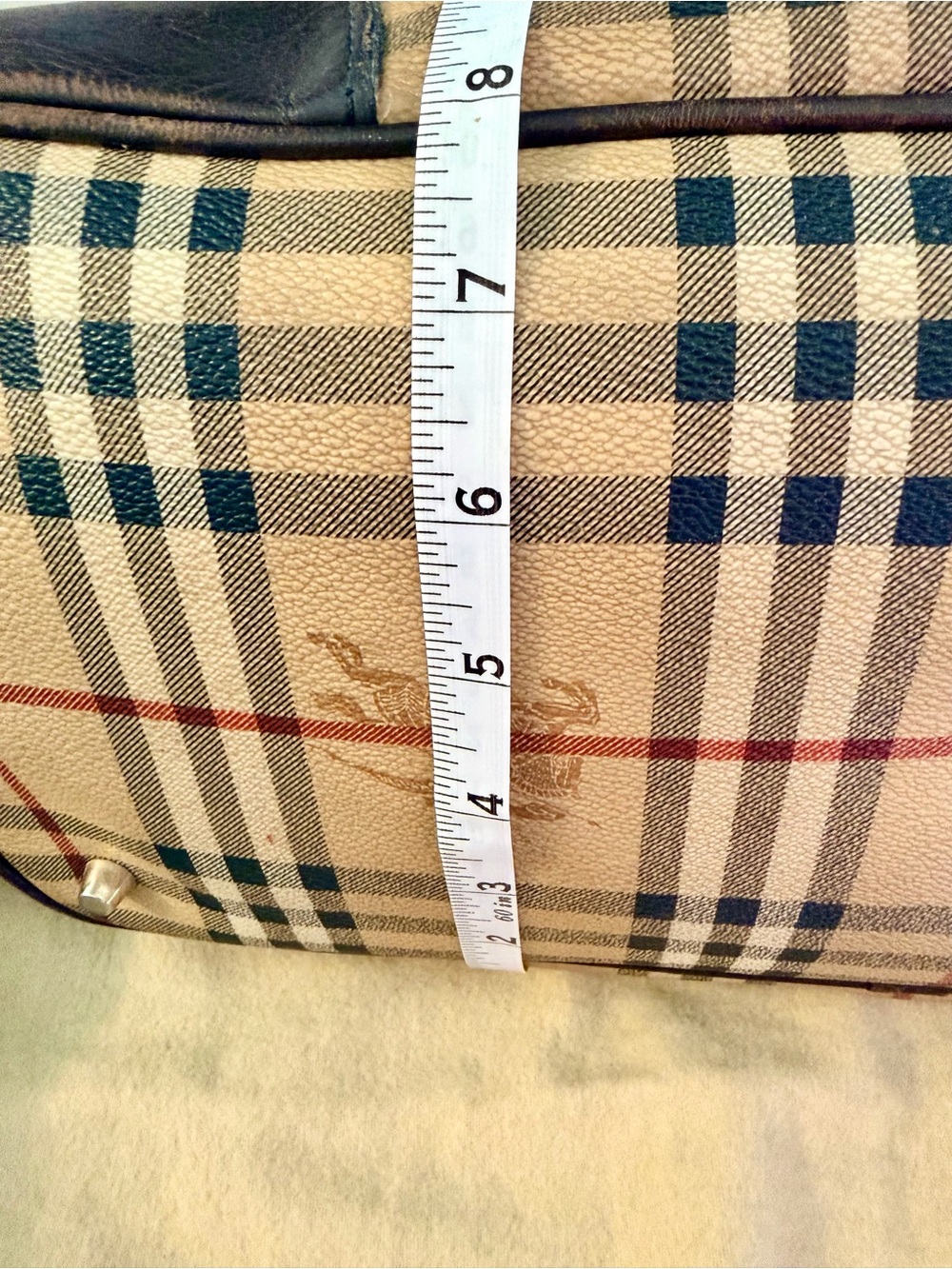 Authentic Classic Burberry Haymarket Collection Large Bag - Picture 13 of 15